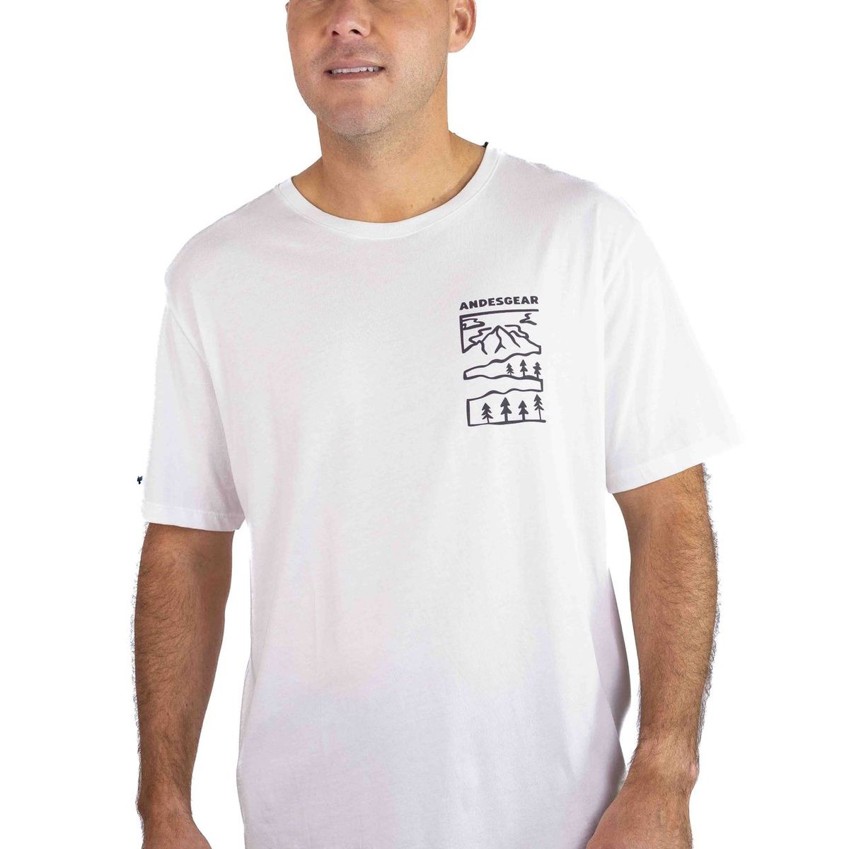 ANDESGEAR - Polera Hombre Paisaje Blanco Andesgear