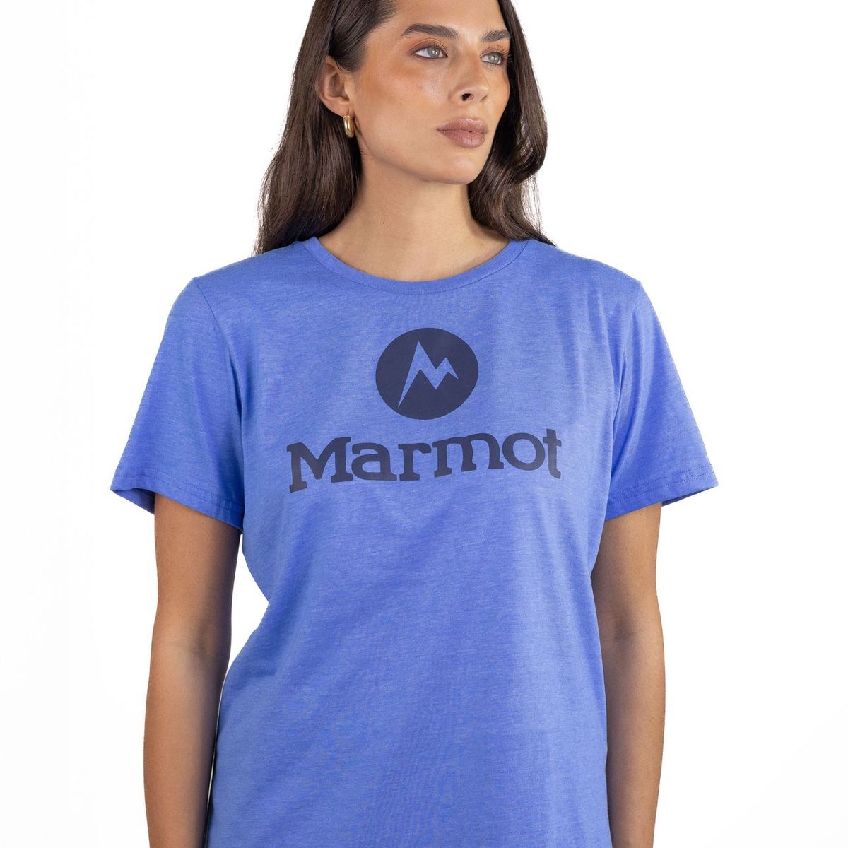 MARMOT - Polera Mujer Circle Logo Tee Azul Marmot