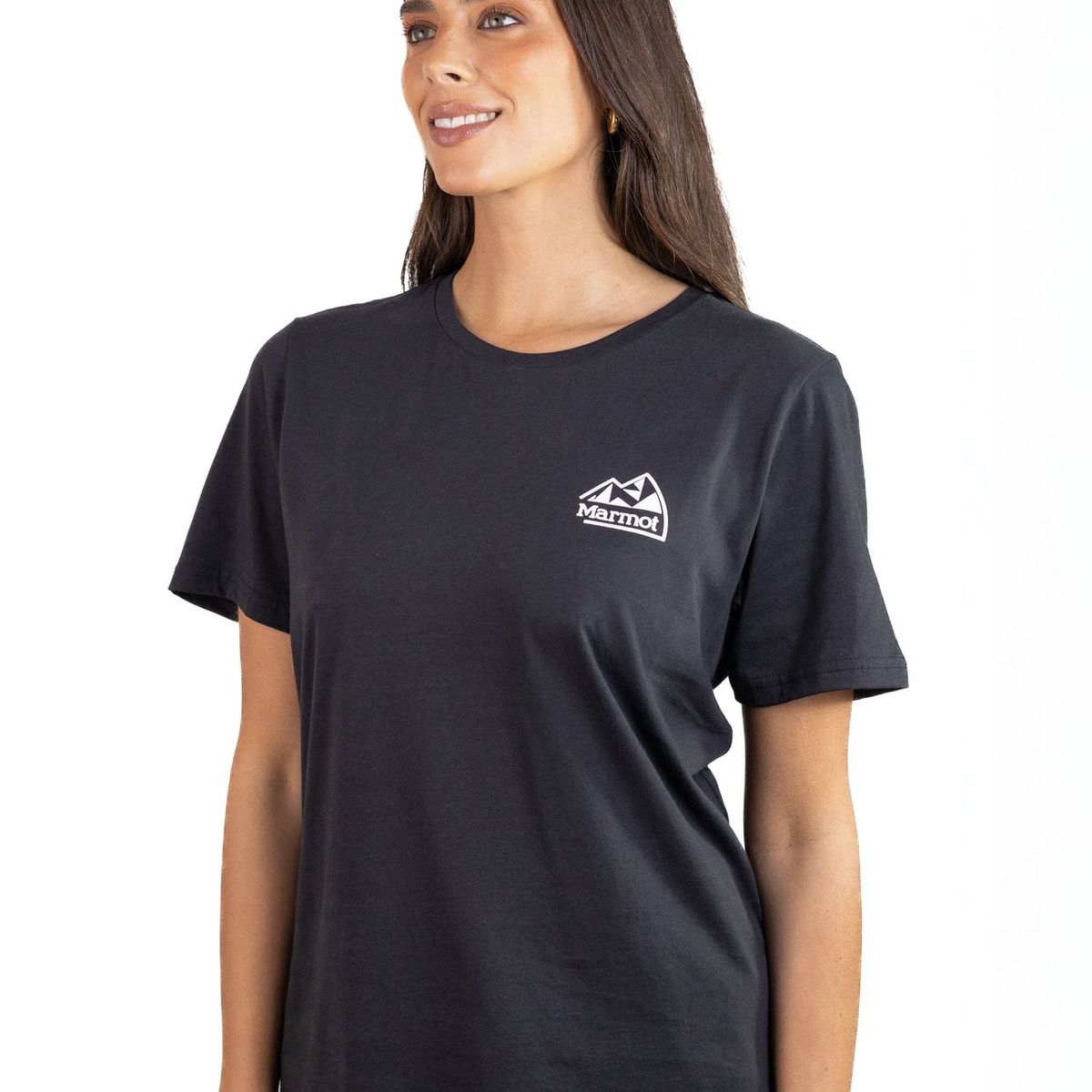 MARMOT - Polera Mujer Retro Logo Tee Negro Marmot