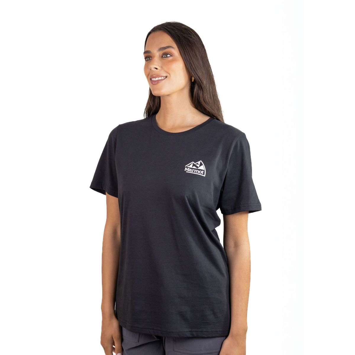 MARMOT - Polera Mujer Retro Logo Tee Negro Marmot
