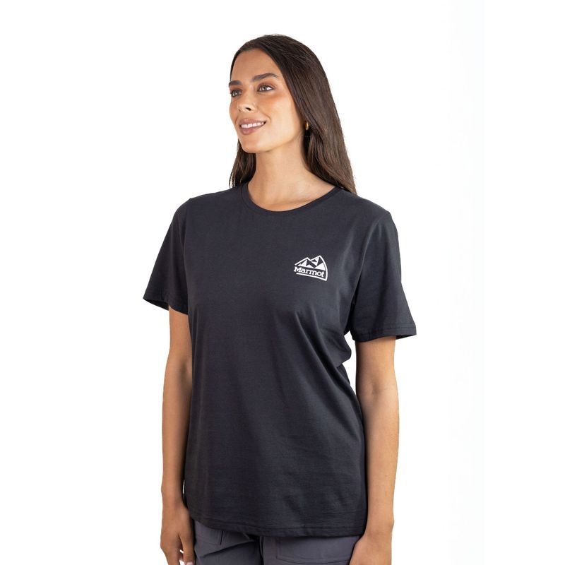 MARMOT - Polera Mujer Retro Logo Tee Negro Marmot