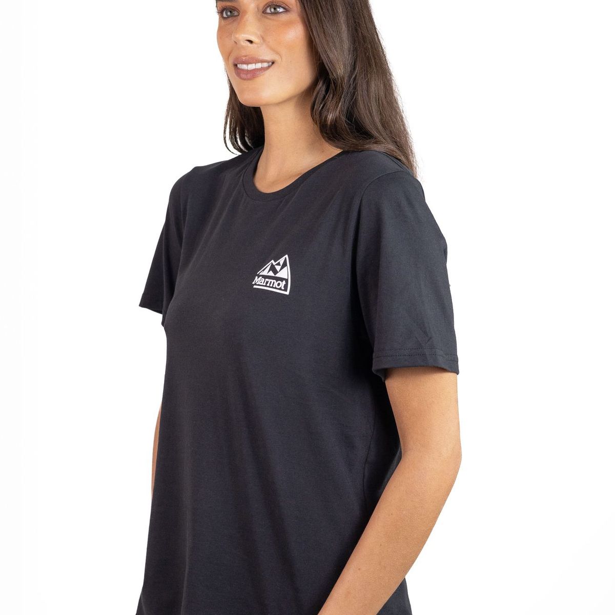 MARMOT - Polera Mujer Retro Logo Tee Negro Marmot