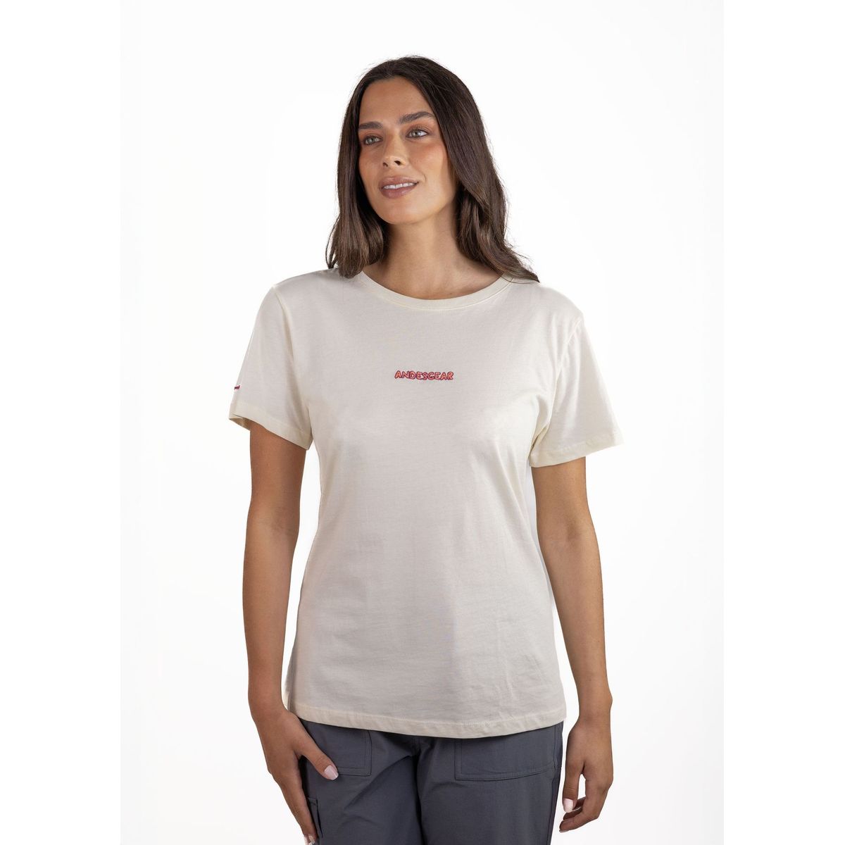 ANDESGEAR - Polera Mujer Logo Blanco Andesgear