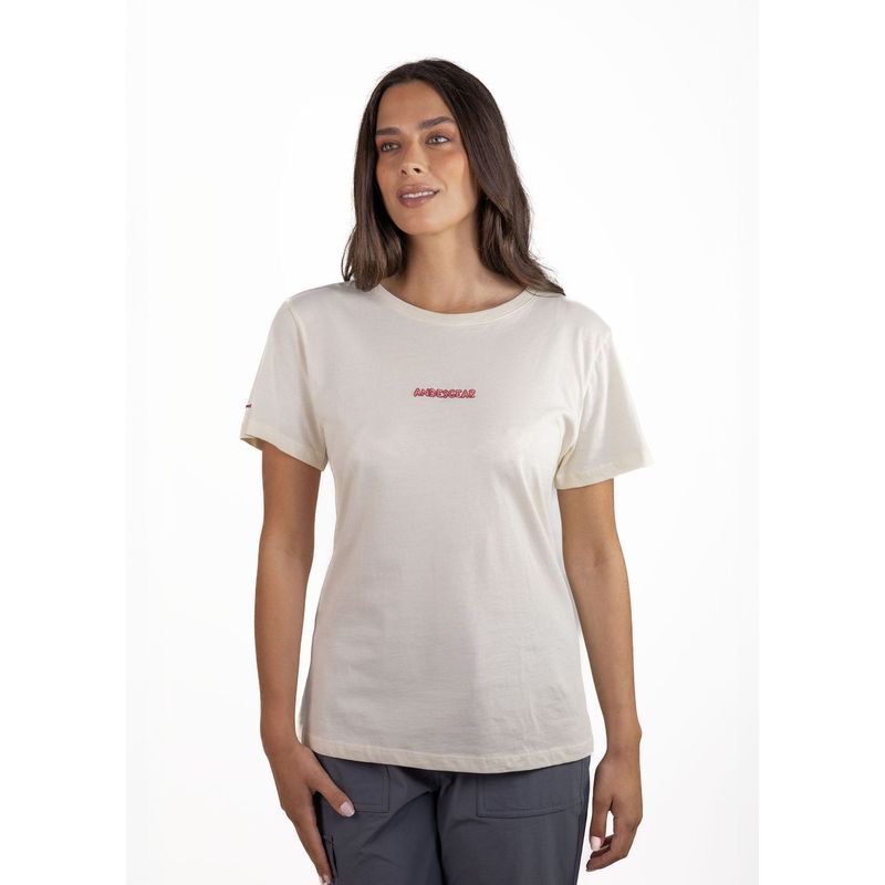 ANDESGEAR - Polera Mujer Logo Blanco Andesgear