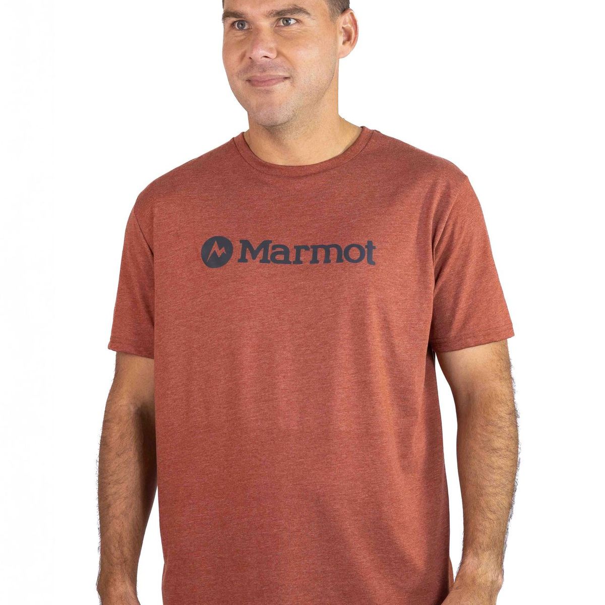 MARMOT - Polera Hombre Logo Tee Naranjo Marmot