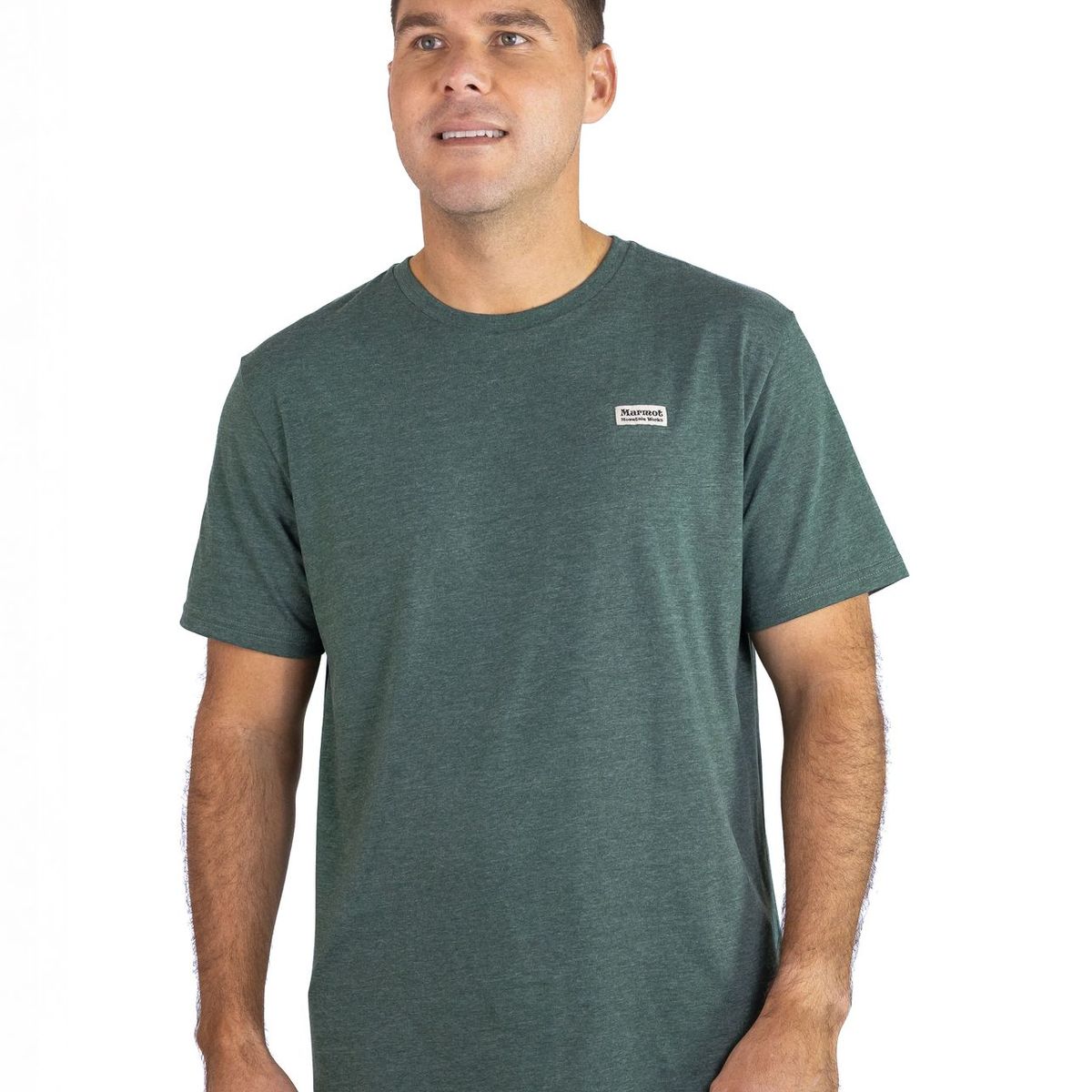 MARMOT - Polera Hombre Chest Vintage Label Tee Verde Marmot