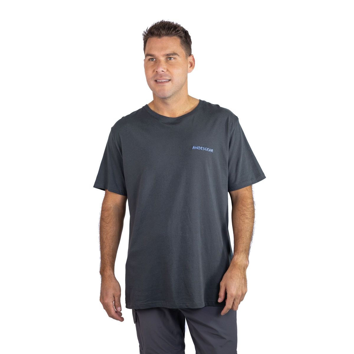 ANDESGEAR - Polera Hombre Logo Gris Andesgear