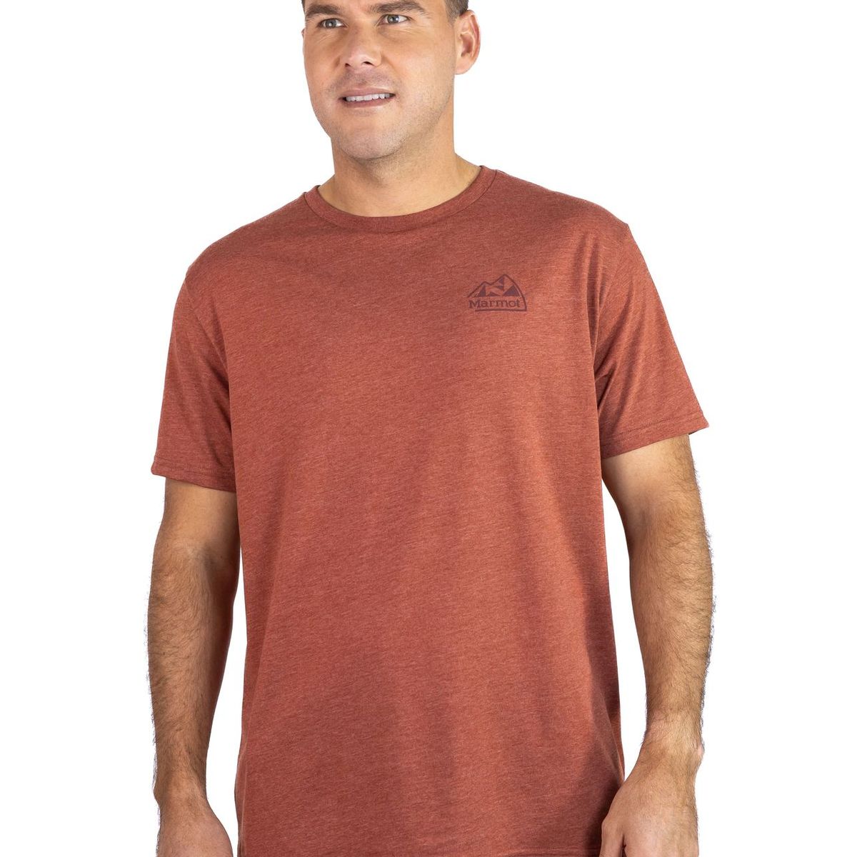MARMOT - Polera Hombre Retro Logo Tee Naranjo Marmot