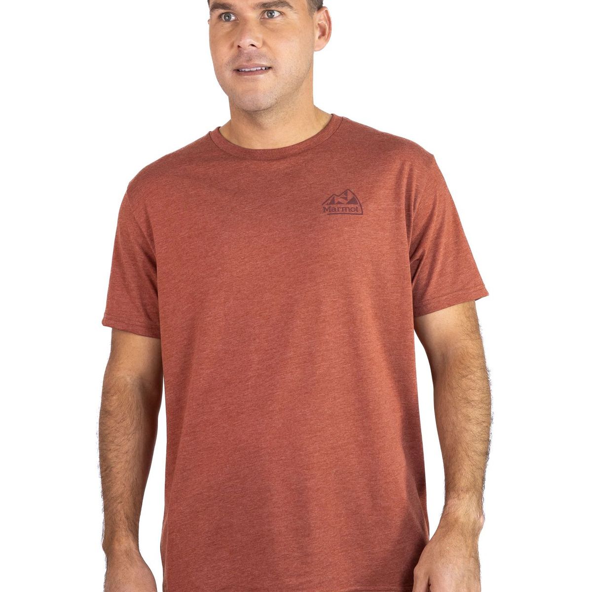 MARMOT - Polera Hombre Retro Logo Tee Naranjo Marmot