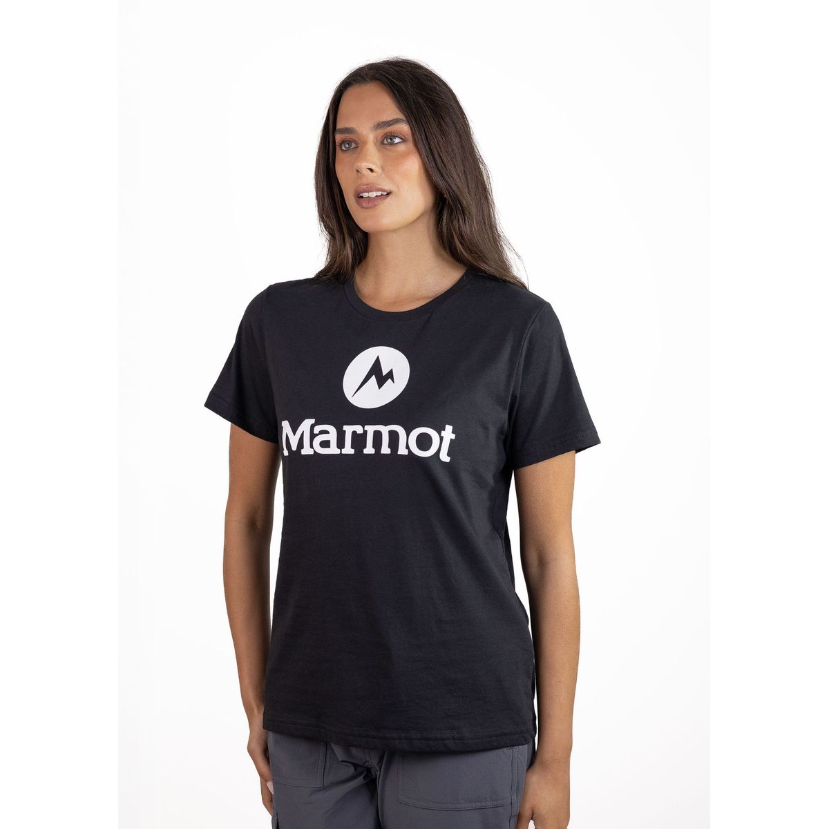 MARMOT - Polera Mujer Circle Logo Tee Negro Marmot