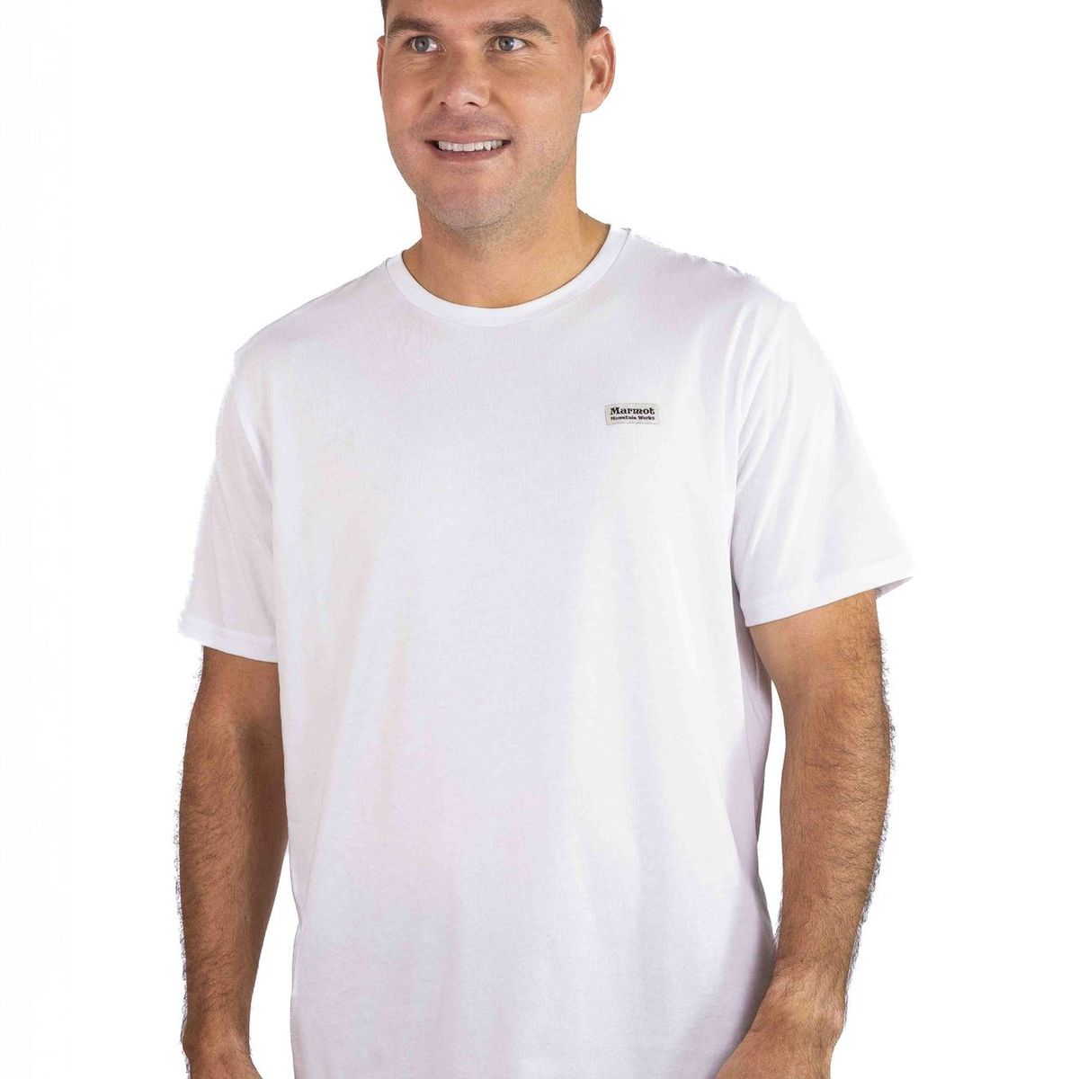 MARMOT - Polera Hombre Chest Vintage Label Tee Blanco Marmot