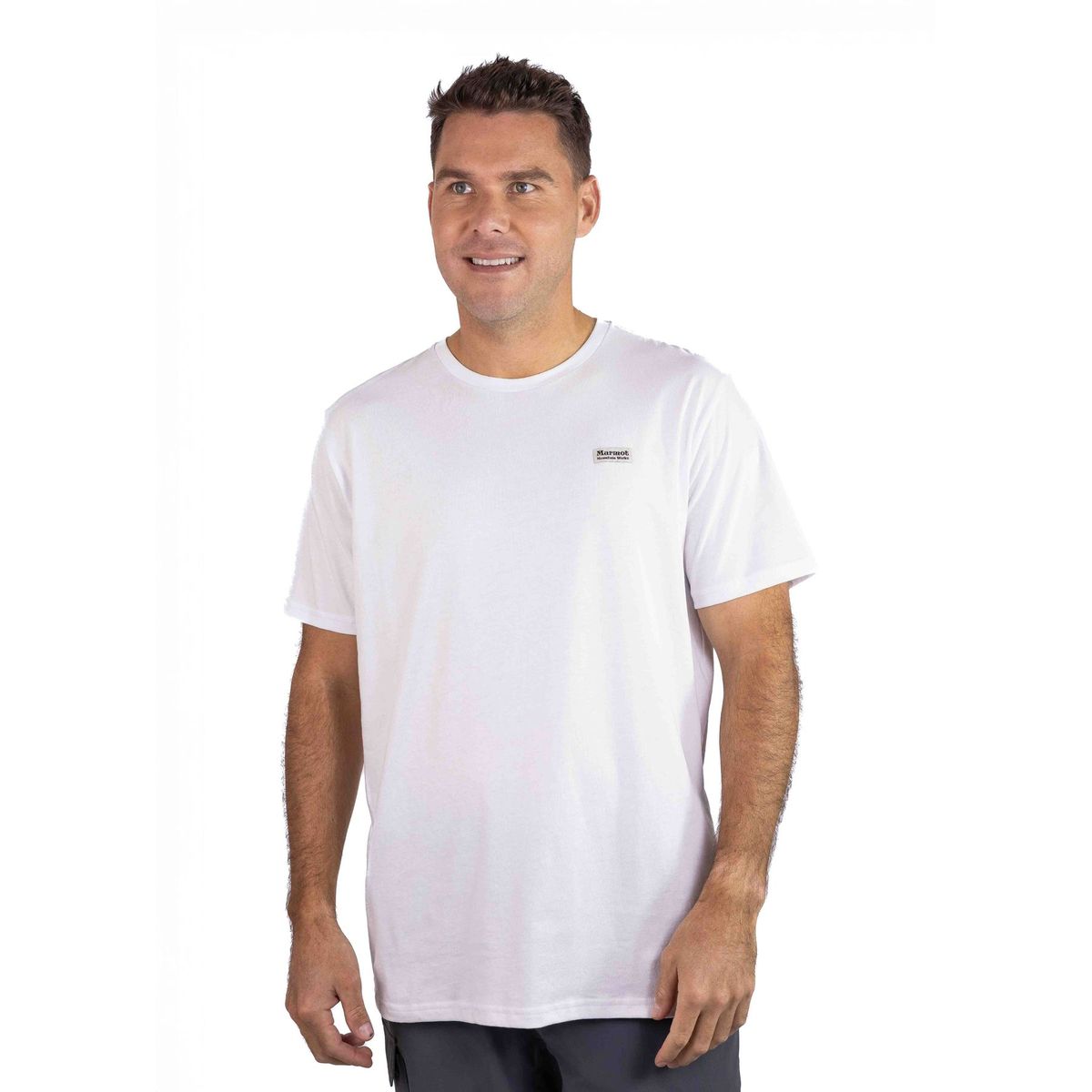 MARMOT - Polera Hombre Chest Vintage Label Tee Blanco Marmot