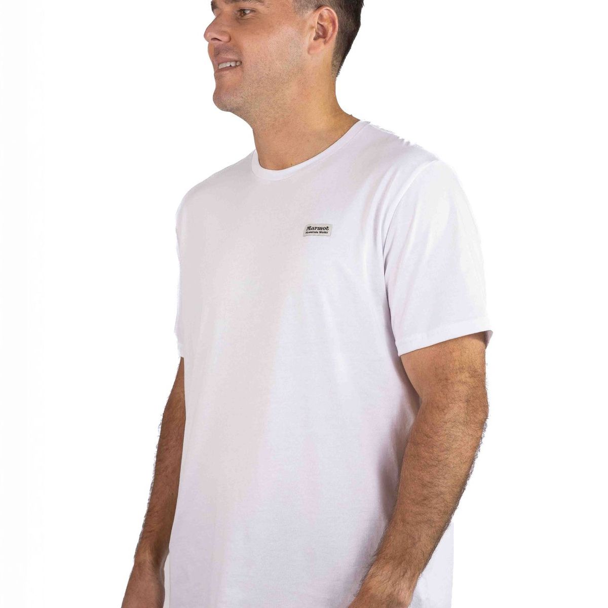 MARMOT - Polera Hombre Chest Vintage Label Tee Blanco Marmot