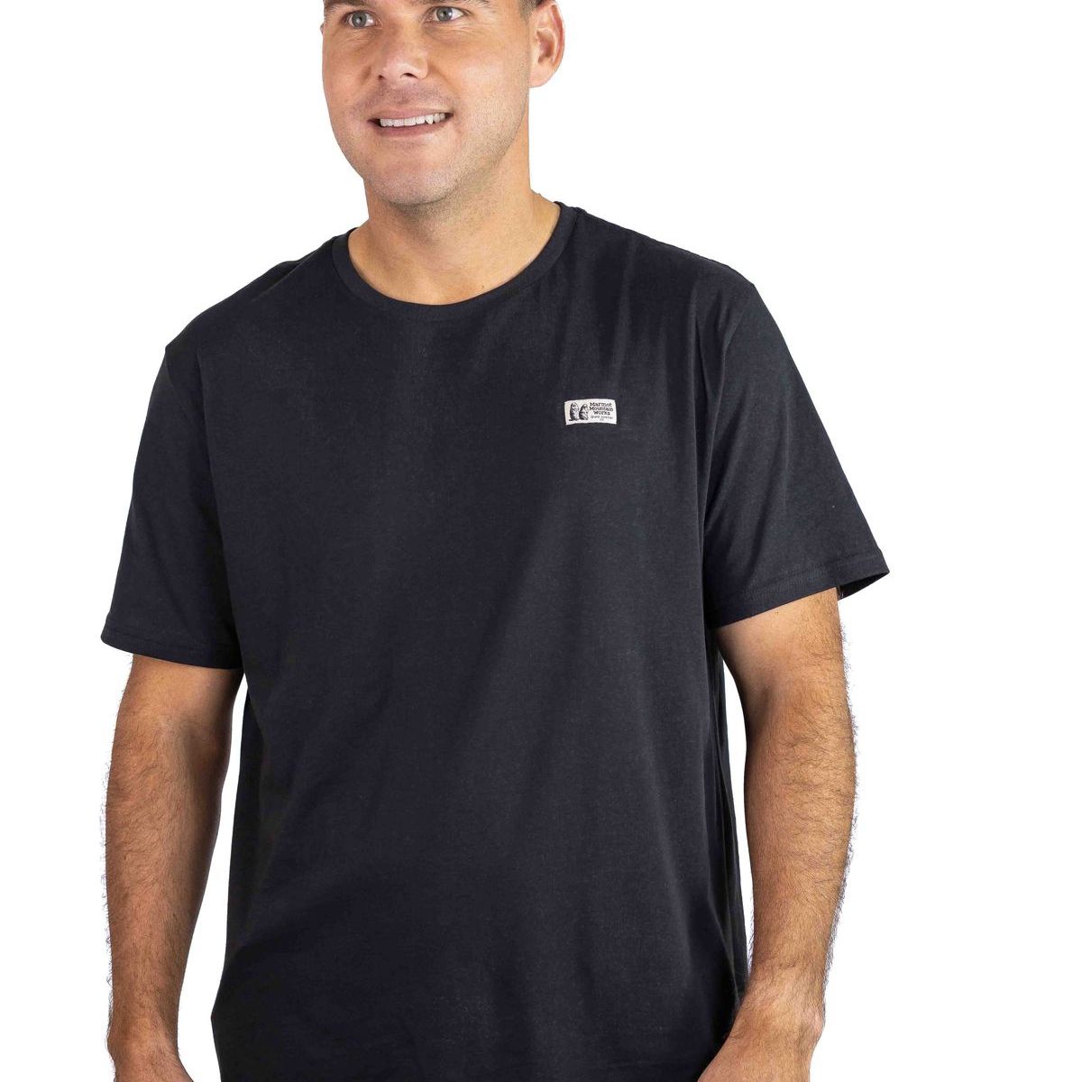 MARMOT - Polera Hombre Chest Label Tee Negro Marmot