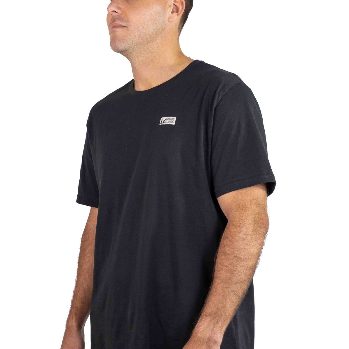 MARMOT - Polera Hombre Chest Label Tee Negro Marmot