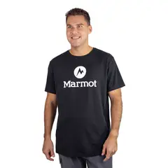 MARMOT - Polera Hombre Circle Logo Tee Negro