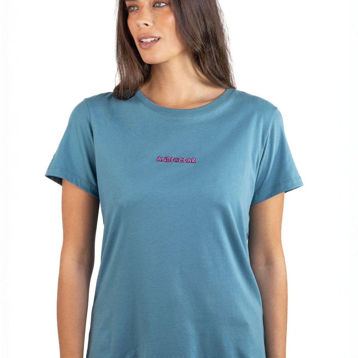 ANDESGEAR - Polera Mujer Logo Azul Andesgear