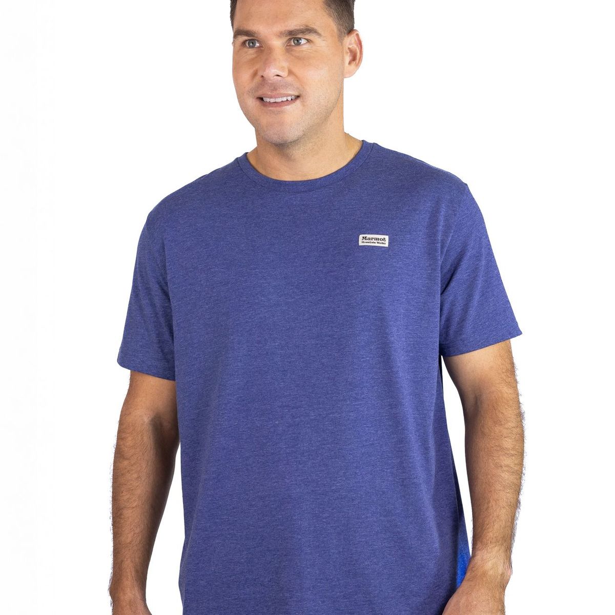 MARMOT - Polera Hombre Chest Vintage Label Tee Azul Marmot