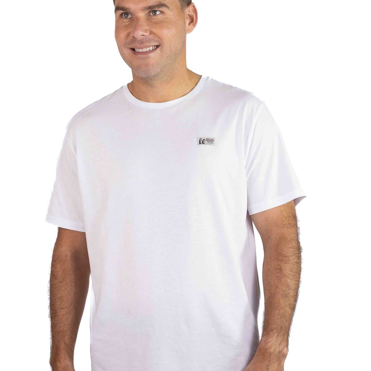 MARMOT - Polera Hombre Chest Label Tee Blanco Marmot