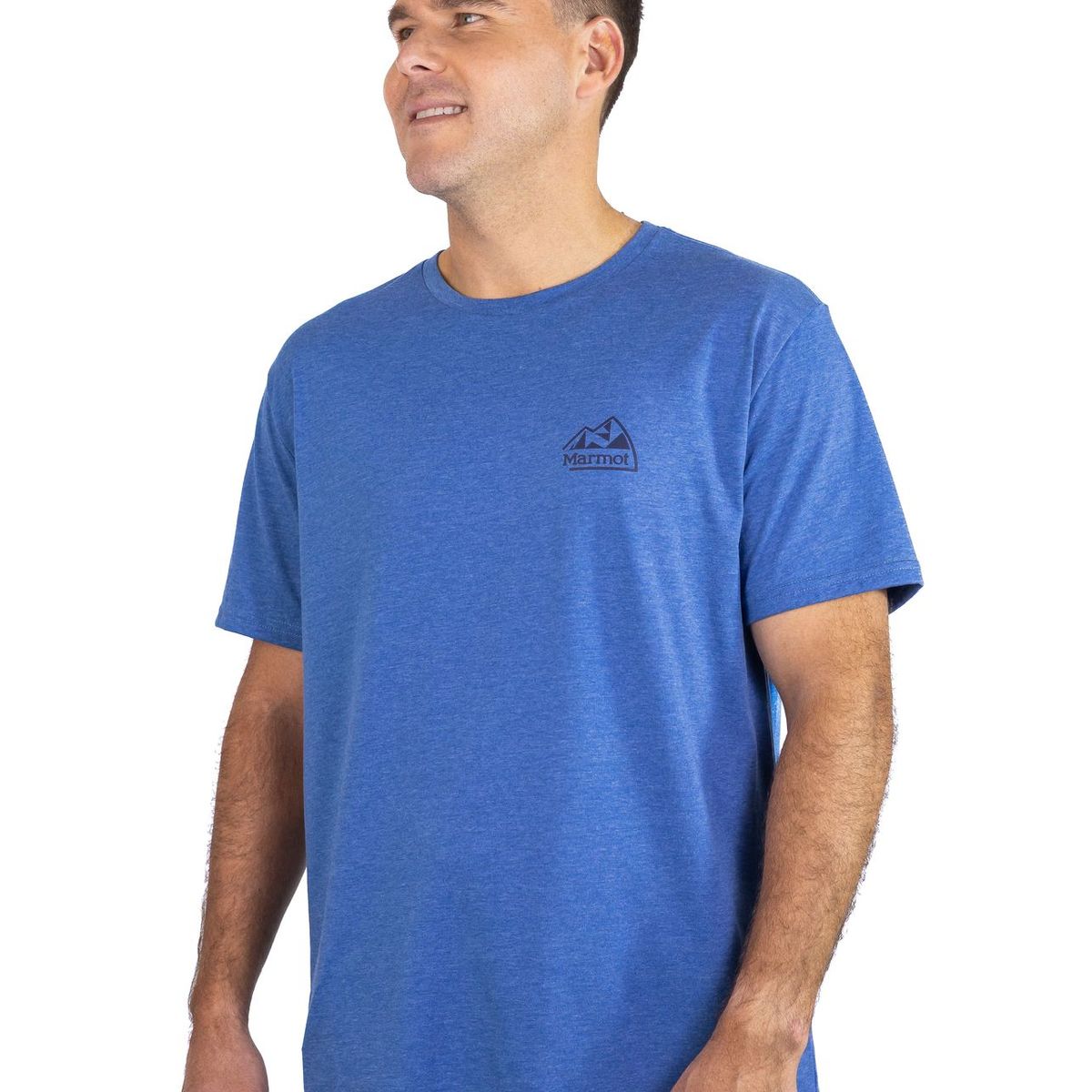 MARMOT - Polera Hombre Marmot Retro Logo Tee Azul V25