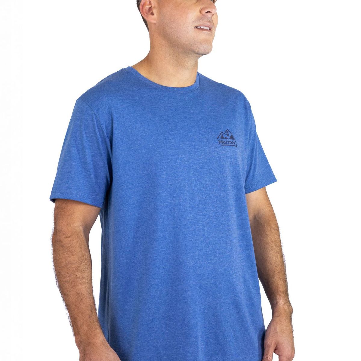 MARMOT - Polera Hombre Marmot Retro Logo Tee Azul V25