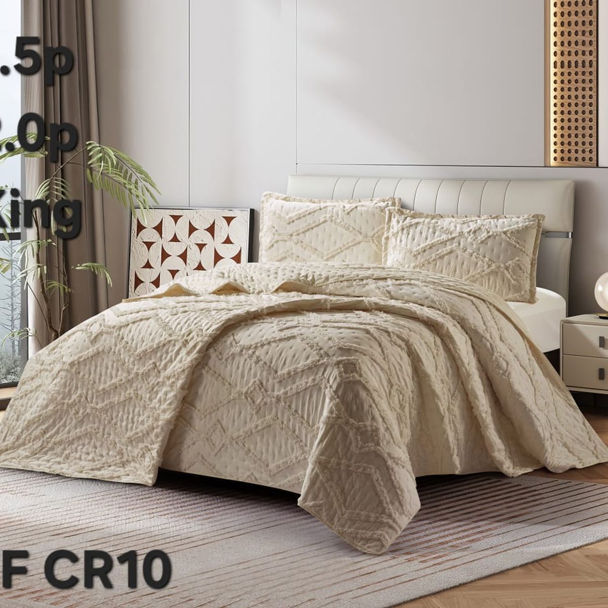 GENERICO - Cubrecama - Cobertor Quilts de Verano 2,5 plazas - King