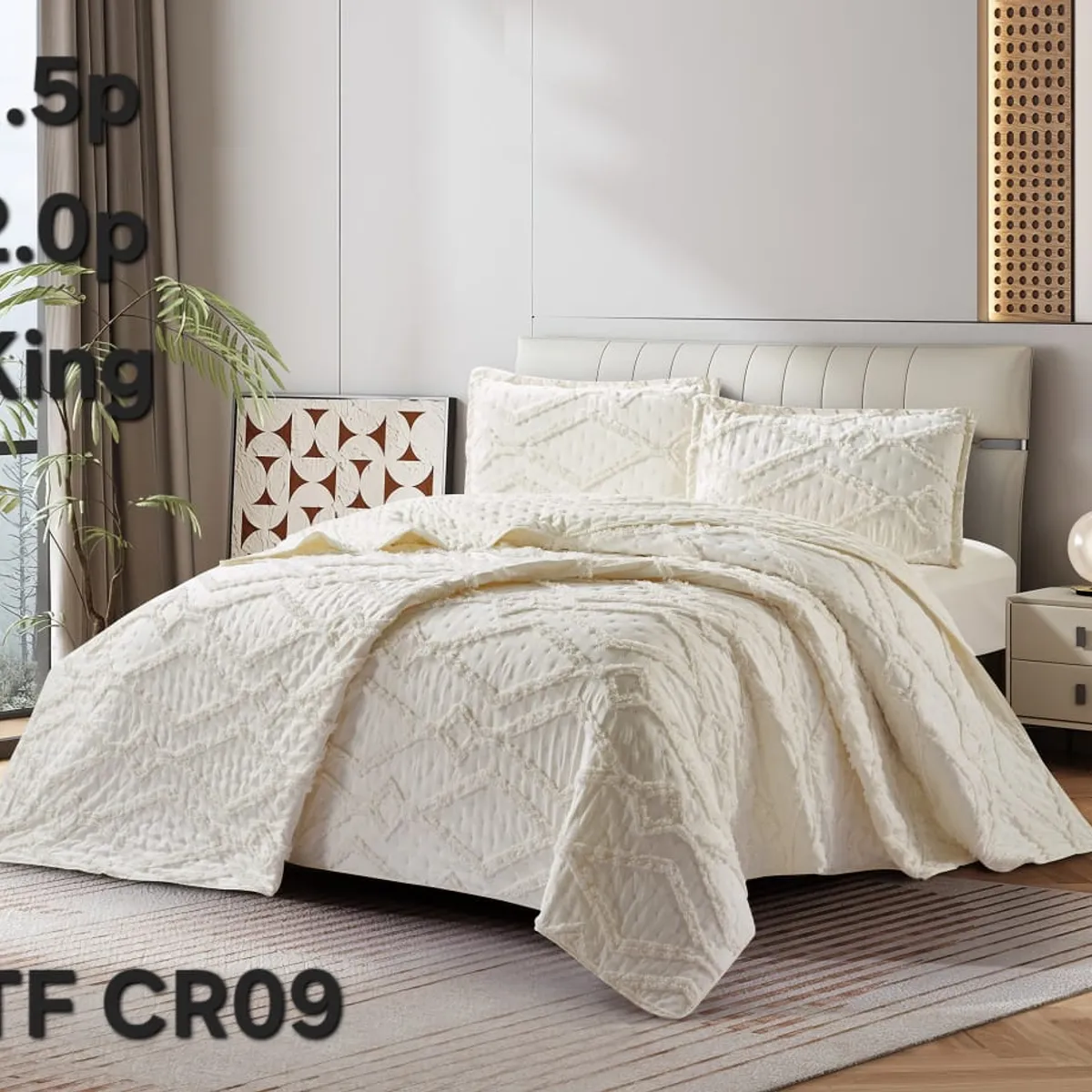 GENERICO - Cubrecama - Cobertor Quilts de Verano 2,5 plazas - King