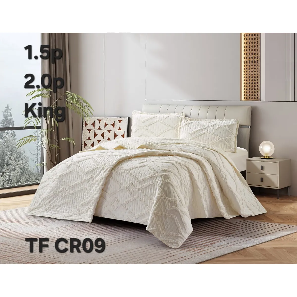 GENERICO - Cubrecama - Cobertor Quilts de Verano 2,5 plazas - King