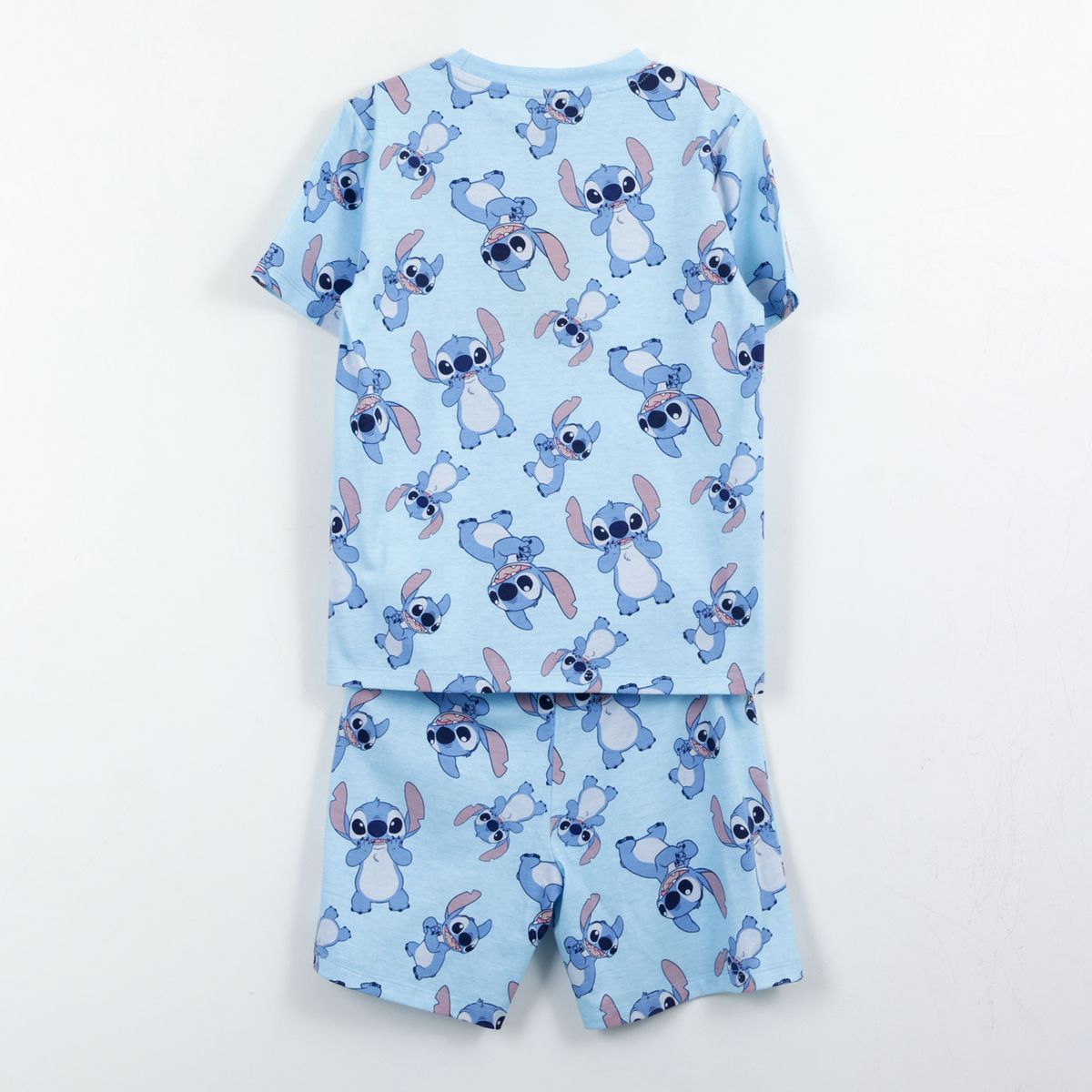 DISNEY - Pijama Manga Corta Niño Celeste Print Lilo & Stitch Disney