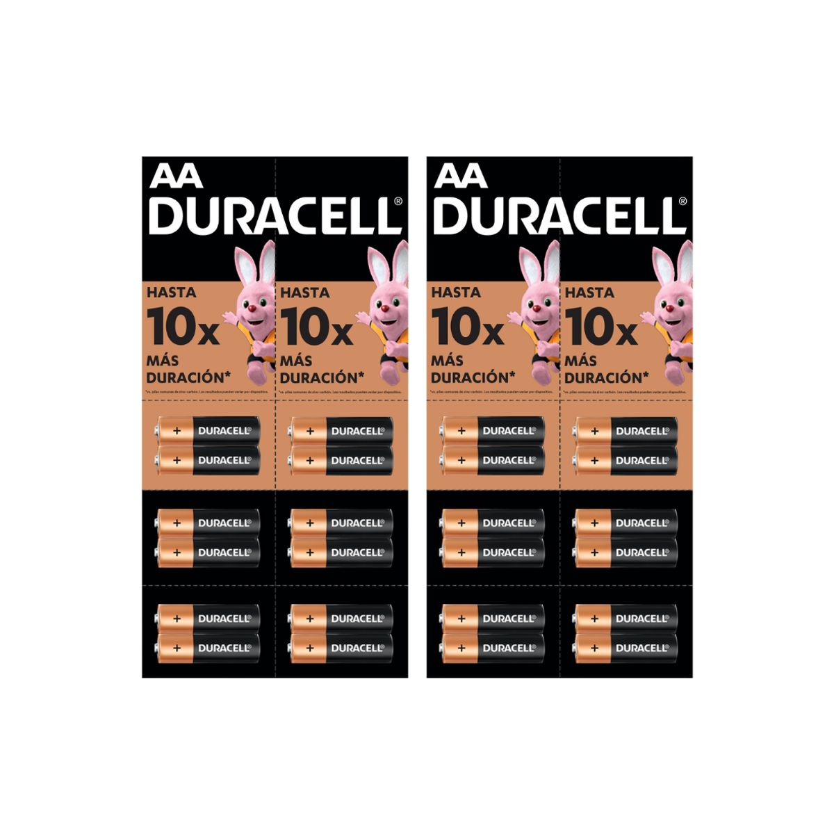 DURACELL - Pila Duracell Aa tira De 24 Pilas Doble A Dura Más