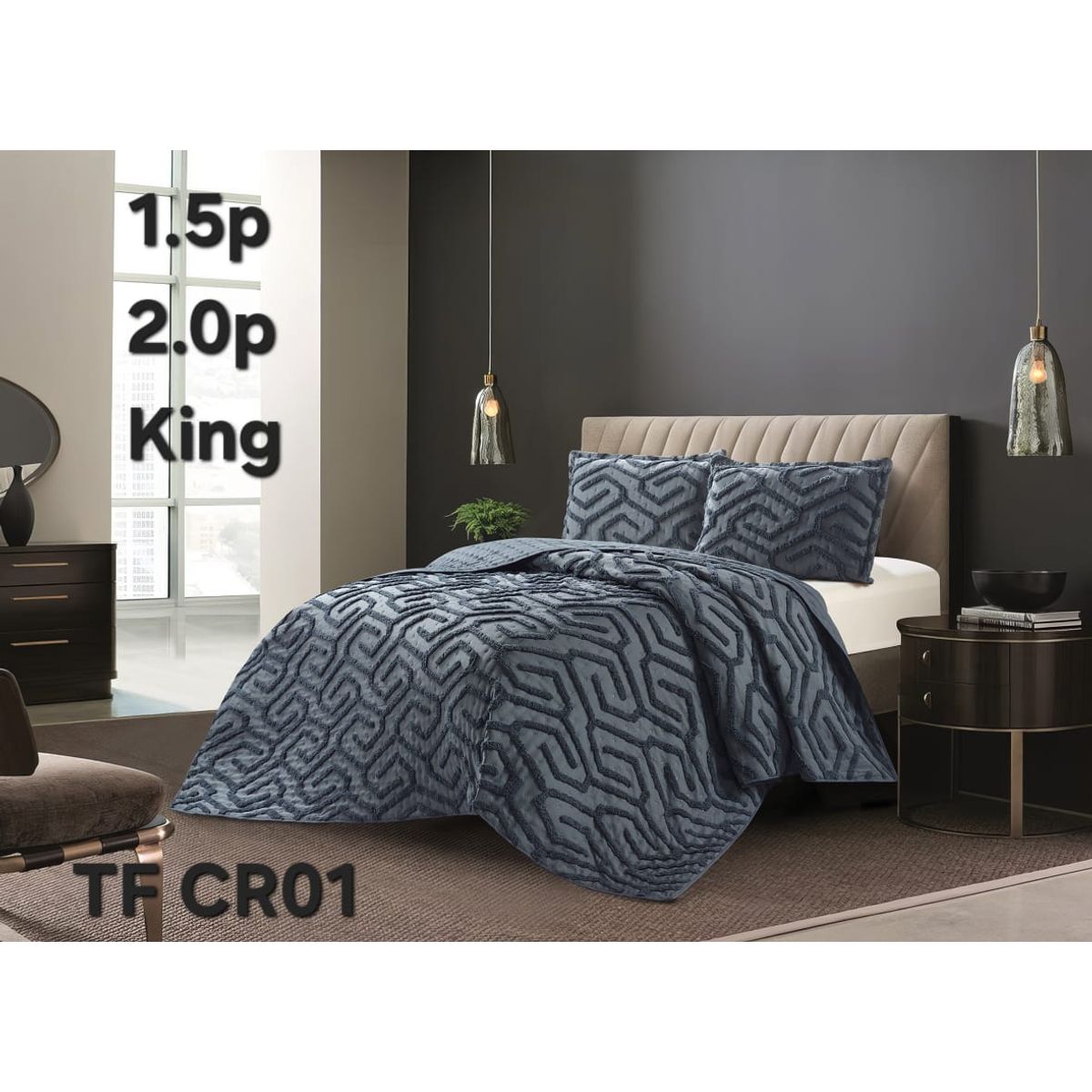 GENERICO - Cubrecama - Cobertor Quilts de Verano 2,5 plazas - King