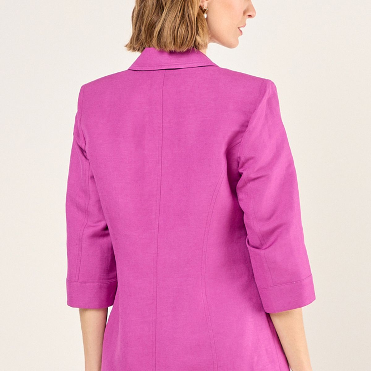 MA GRIFFE - Blazer Liso Mujer Violeta Magriffe