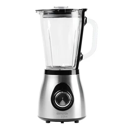 Aiwa Licuadora 5 Velocidades Con Vaso De Vidrio Acero Inox.