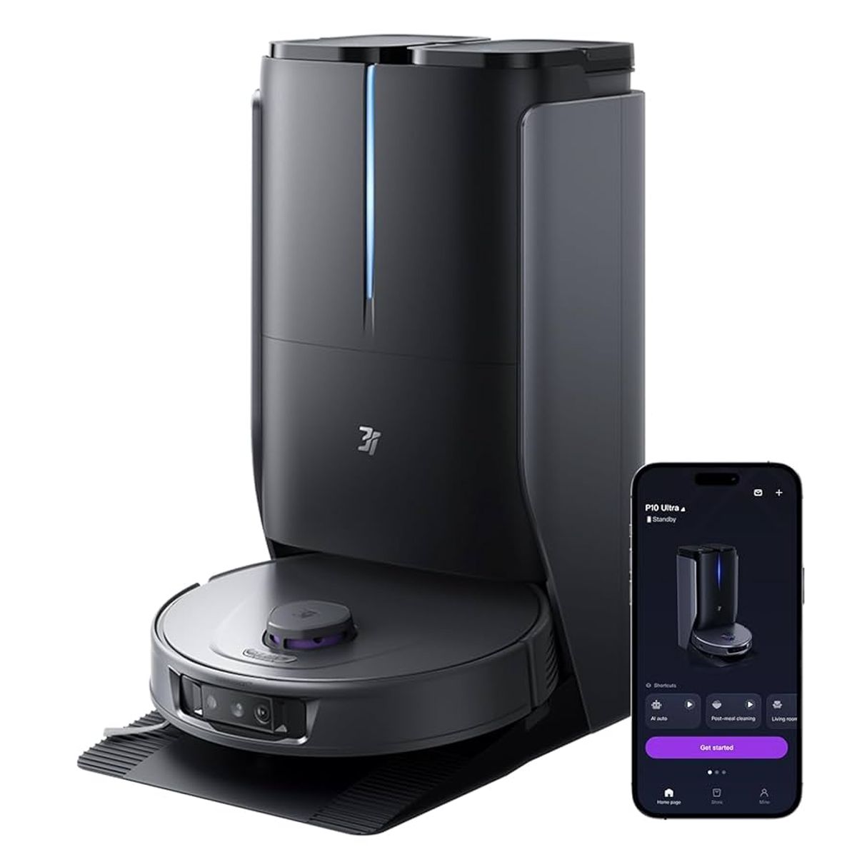 3I - 3i P10 Ultra Robot Aspiradora y Trapeador Combo, 18000 Pa Succion