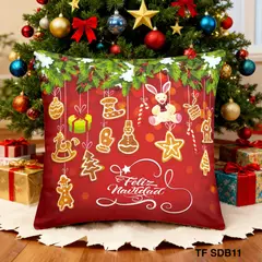 GENERICO - PACK / 2 FUNDAS PARA COJÍN NAVIDAD