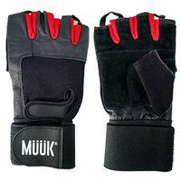 Guantes Gym Cuero Entrenamiento Pesas Fitness Muñequera Reforzada