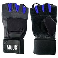 Guantes Gym Cuero Entrenamiento Pesas Fitness Muñequera Reforzada