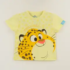 DISNEY - Polera Manga Corta Niña Amarillo Benjamin Zootopia