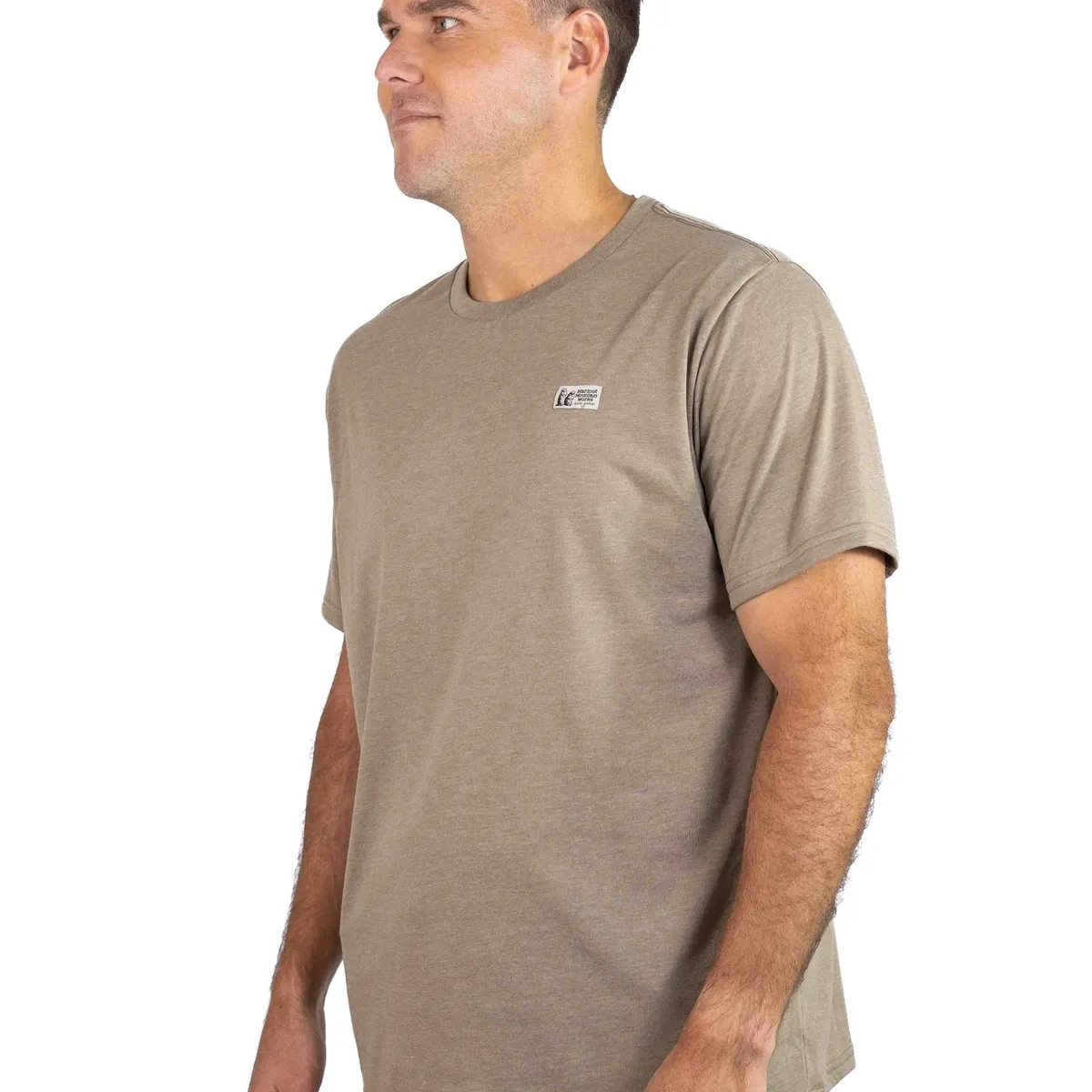 MARMOT - Polera Hombre Chest Label Tee Marrón Marmot