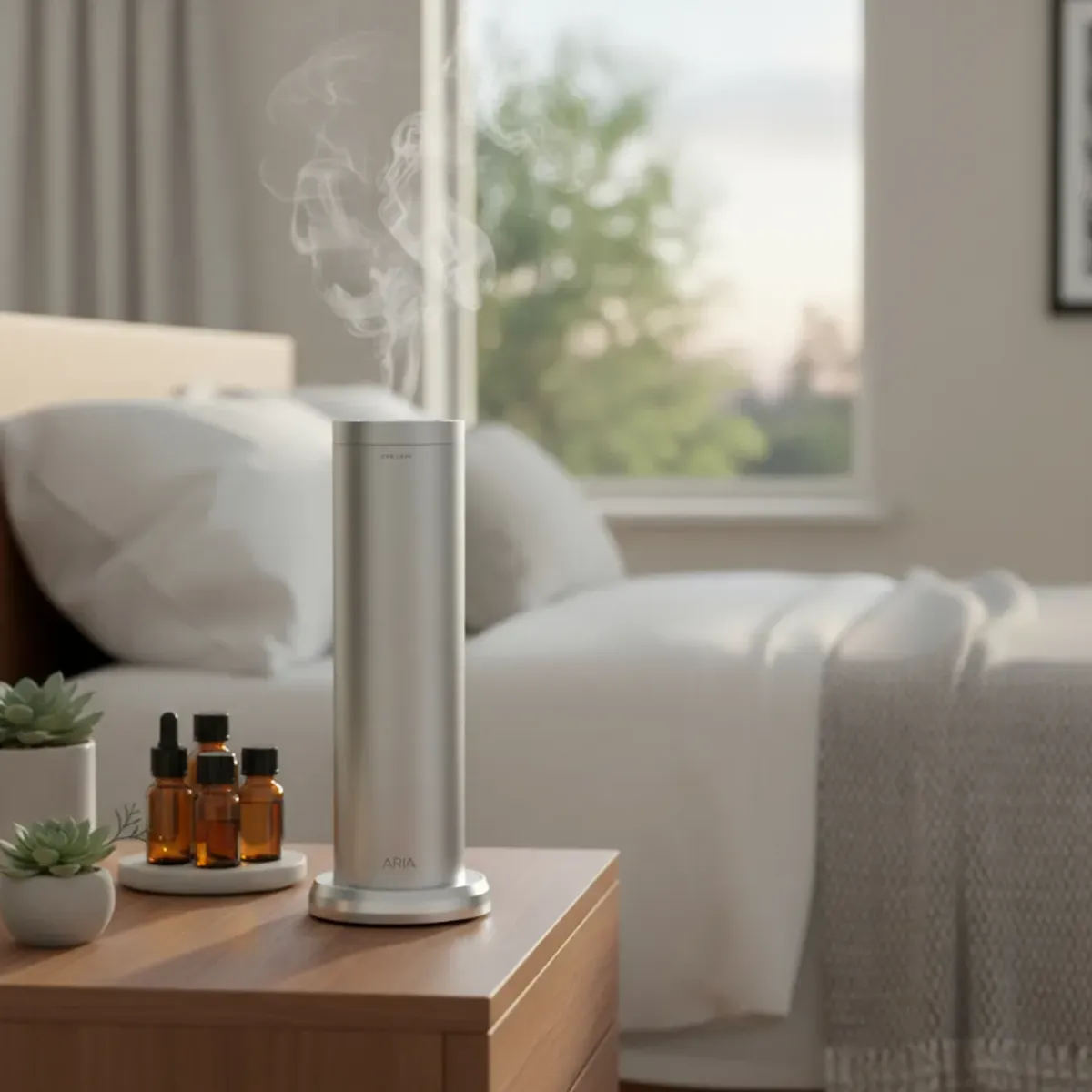 KINEGUN PRO - Difusor Eléctrico Aromas Bluetooth 150 Ml Cobertura 400 M2 - Plateado