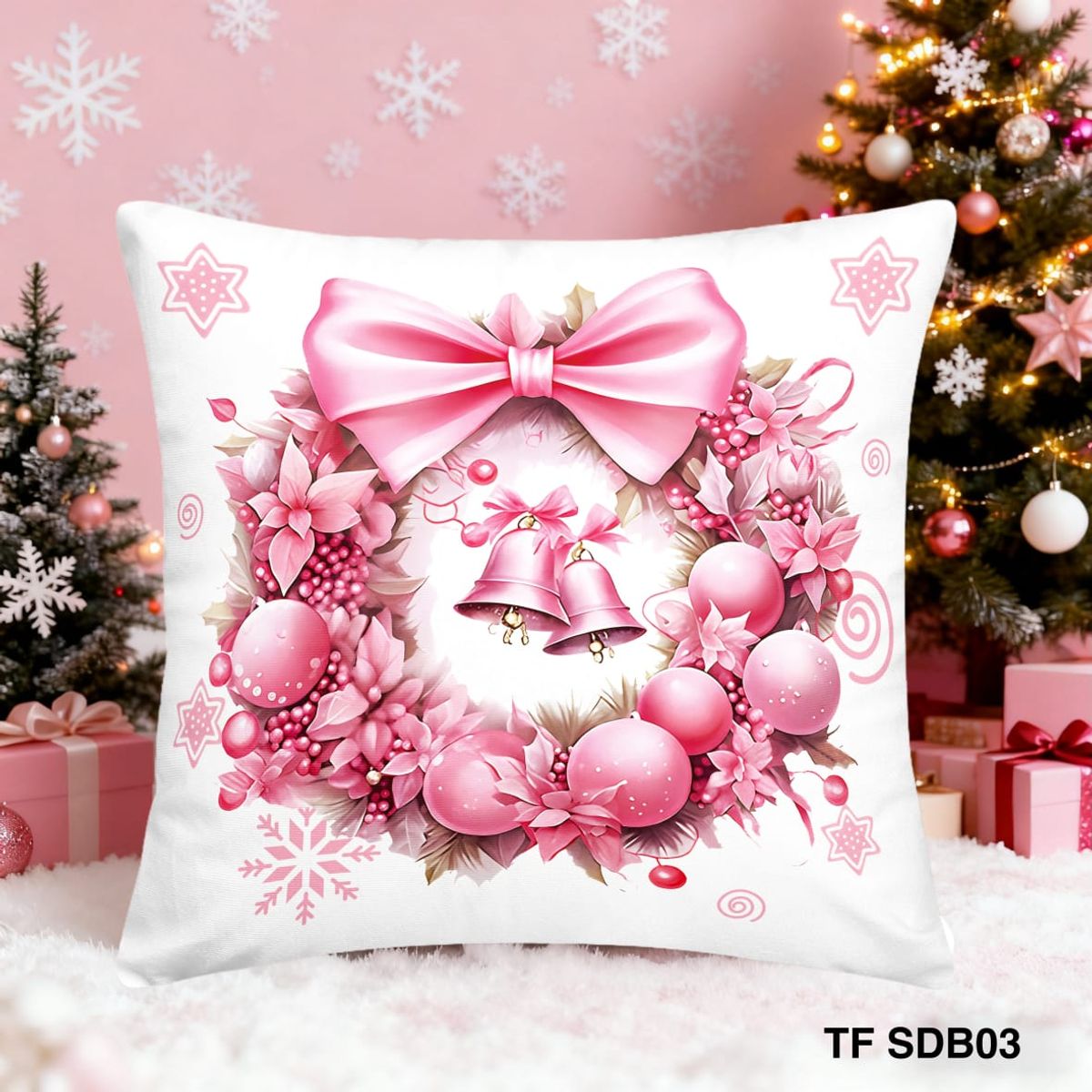 GENERICO - PACK / 2 FUNDAS PARA COJÍN NAVIDAD