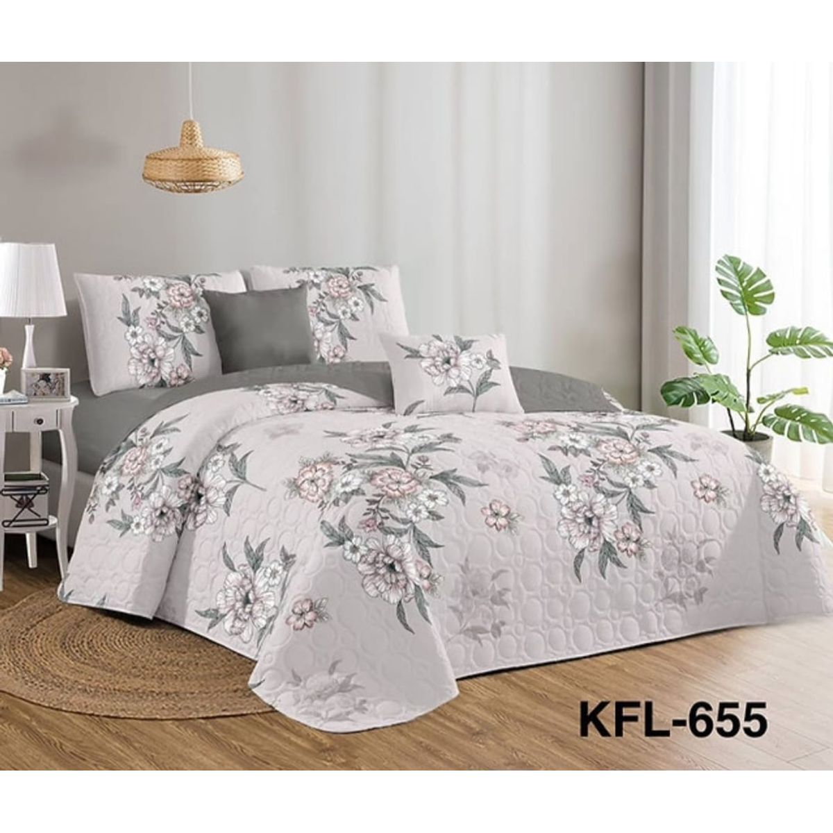 GENERICO - Quilt de Verano 2 plazas con Diseño KFL655