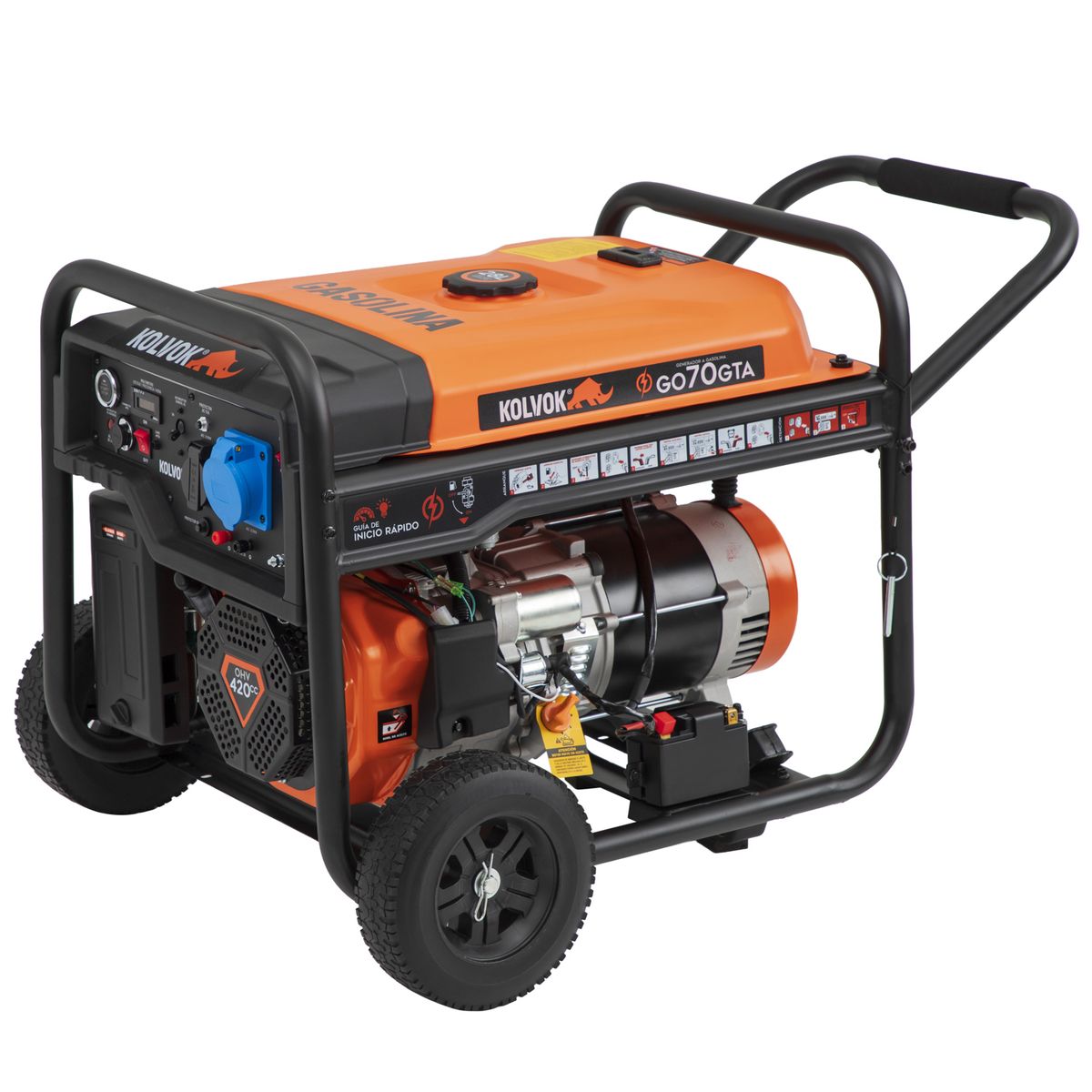 Kit Generador eléctrico a gasolina 6500 W + ATS, marca KOLVOK - Foto 2