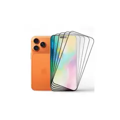 GENERICO - Pack 4 Láminas Mica De Vidrio Templado Pantalla Para iPhone 17 Pro