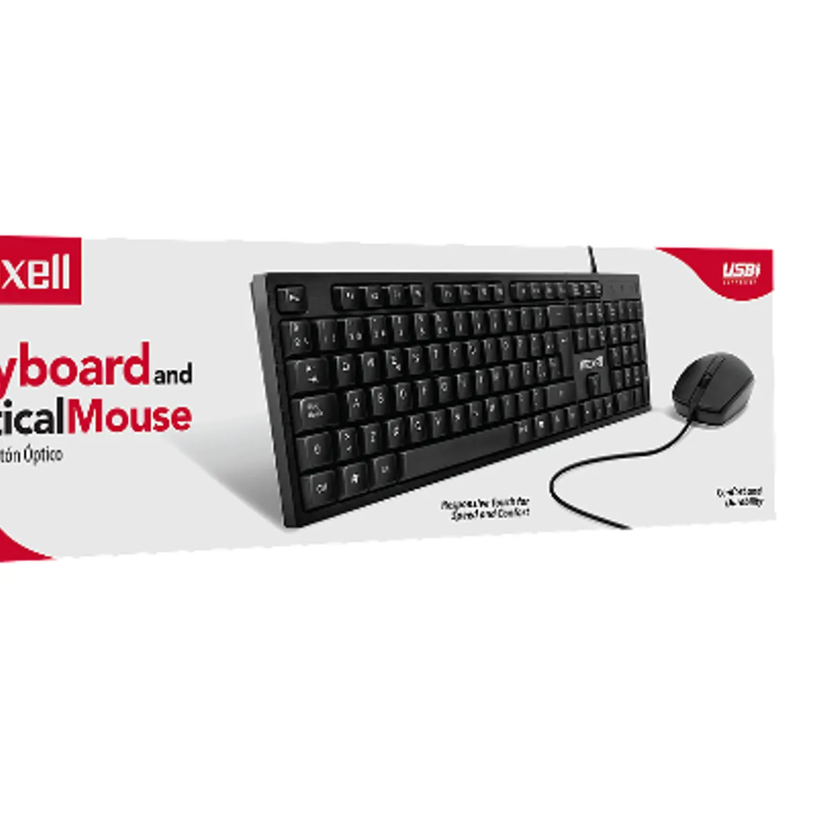 MAXELL - Combo de Teclado y Mouse Alambrico USB MAXELL WRKBC-10
