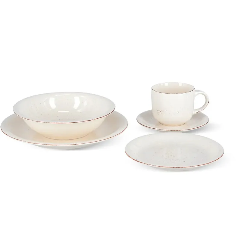 HALLEN - Juego de vajilla 30 piezas porcelana Claire