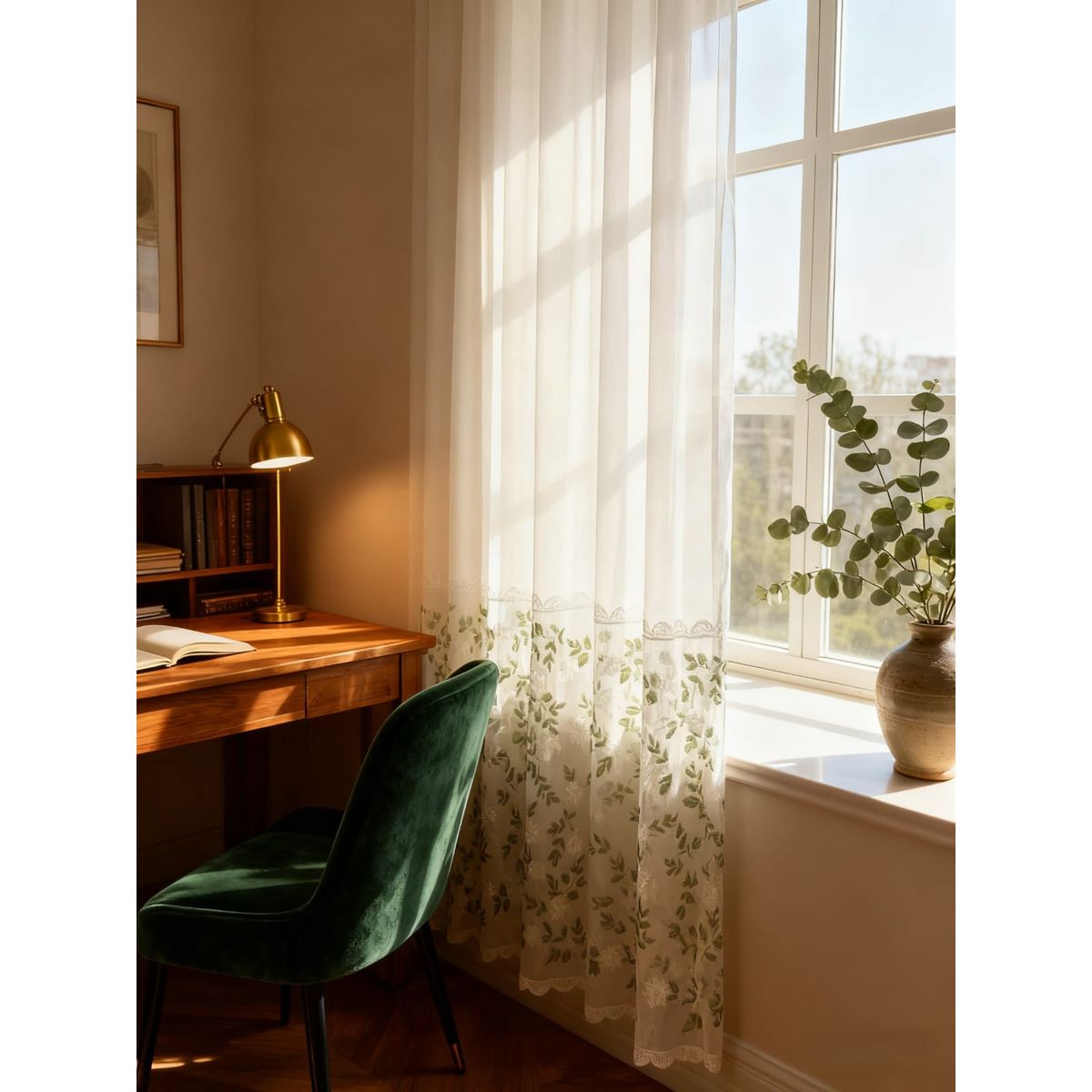 GENERICO - visillos bordados diseño 2 paños