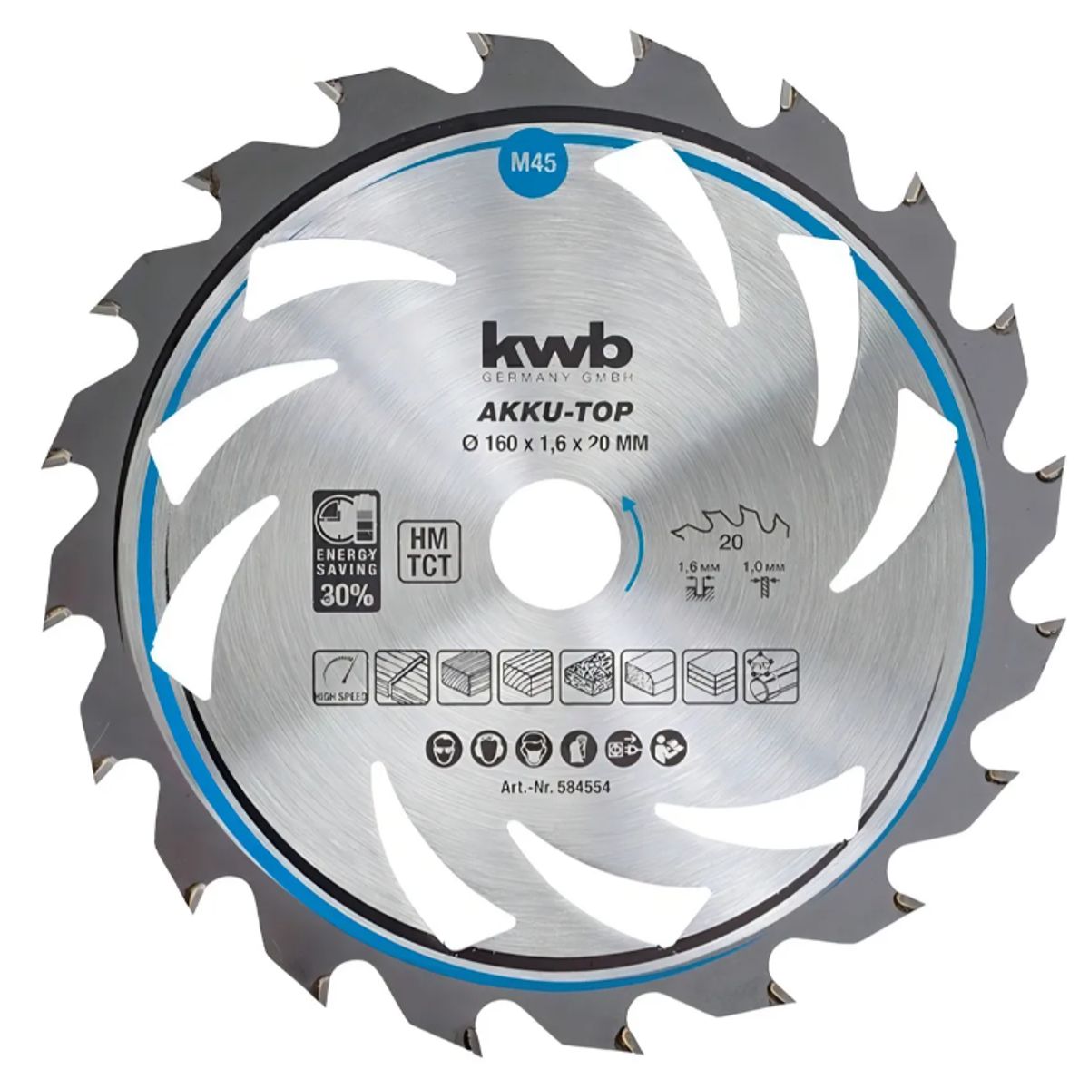 KWB - Disco Sierra Circular Easy Cut 165x1.6x20mm 24 Dientes Kwb