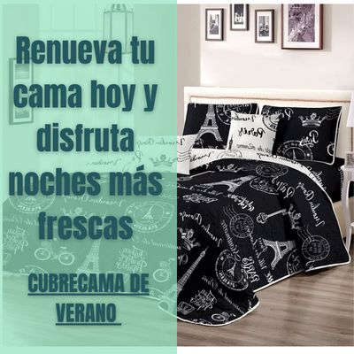 Imagen 2 del producto Cubrecama Verano Estampados Quilt Plaza y Media 230x180cm