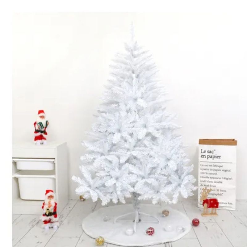 ANGELES DEL HOGAR - ARBOL DE NAVIDAD ARTIFICIAL BLANCO FRONDOSO 150CM SDS77